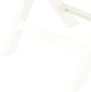 vidaXL Składane krzesła ogrodowe, 2 szt., plastikowe, białe - Fotele i krzesła ogrodowe - miniaturka - grafika 7