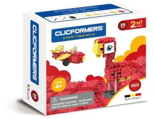CLICFORMERS Craft set czerwony 25el. - Zabawki konstrukcyjne - miniaturka - grafika 2