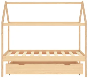 VidaXL Rama łóżka dziecięcego z szufladą, sosnowa, 80x160 cm - Łóżka dla dzieci i młodzieży - miniaturka - grafika 4