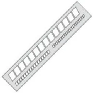 Akcesoria kreślarskie - Leniar Leniar Szablon okienkowy pochyły 20mm /7,5mm /5mm 80004 - miniaturka - grafika 1