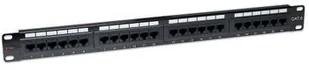 Techly Patch panel 1U UTP 24xR J45 Cat.6, czarny 22892 - Akcesoria do szaf serwerowych - miniaturka - grafika 4