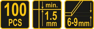 Vorel Klipsy jednoelementowe do poziomowania płytek 6-9mm 100szt - Narzędzia glazurnicze - miniaturka - grafika 7