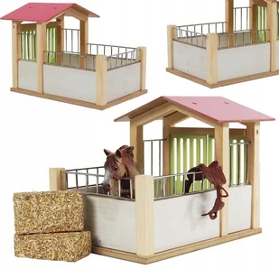 Schleich Drewniana Zagroda Boks dla koni Globe - Figurki dla dzieci - miniaturka - grafika 3