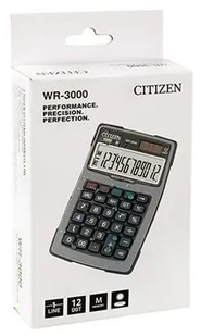 Citizen Kalkulator wodoodporny WR-3000, 152x105mm, szary CI-WR3000NRGYE - Kalkulatory - miniaturka - grafika 4