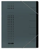 Teczki i skoroszyty - Elba Teczka na dokumenty chic, na format A4, z kartonu, 7 przegródek, antracyt, 5 sztuk 400001999 - miniaturka - grafika 1