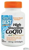Witaminy i minerały dla sportowców - DOCTORS BEST Doctor's Best High Absorption CoQ10 z Bioperyną, 100mg - 120kaps. - miniaturka - grafika 1