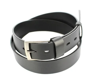 Complex (PL) Pasek Skórzany Bez Klamry (PL) Skóra Naturalna GŁADKI 40 mm CZARNY - Paski - miniaturka - grafika 4