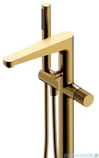 Omnires Contour bateria wannowa wolnostojąca złoto szczotkowane CT8033GLB - Baterie wannowe i prysznicowe Omnires Contour bateria wannowa wolnostojąca złoto szczotkowane CT8033GLB - Baterie wannowe i prysznicowe - miniaturka - grafika 3