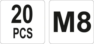 Yato NITONAKRĘTKI STALOWE M8 20SZT YT-36474 YT-36474 - Nitownice - miniaturka - grafika 3