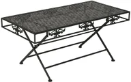 Ławy i stoliki kawowe - vidaXL Składany stolik kawowy vintage, metalowy, 100x50x45 cm, czarny - miniaturka - grafika 1