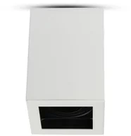 Oprawy, klosze i abażury - v-tac Oprawa V-TAC Aluminiowa GU10 Kostka Kwadrat Natynkowa Biała+Czarny 142x100x100 VT-797 - miniaturka - grafika 1