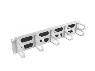 LANBERG ORGANIZER KABLI AK-1204-S 19" 2U Z 5 UCHWYTAMI PANEL SZCZOTKOWANY TYP B SZARY - Pozostałe akcesoria sieciowe - miniaturka - grafika 4