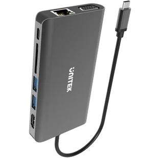Unitek HUB USB HUB 8w1 USB3.1 Typ-C z Power Delivery 100W D1019A - Huby USB - miniaturka - grafika 3