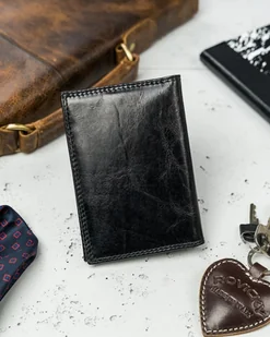 Rovicky Etui na karte skórzane N1912-RVTK Black - Etui na dokumenty i karty - miniaturka - grafika 2