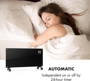 Klarstein Klarstein Bornholm Smart, grzejnik konwekcyjny, 2000 W, WiFi, wyświetlacz LED, czasomierz, IP24, czarny ACO7-BornhomS-B - Ogrzewanie przenośne - miniaturka - grafika 4