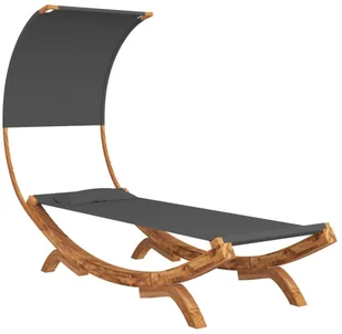 vidaXL Lumarko Hamak z zadaszeniem, 100 x 216 x 162 cm, lite drewno świerkowe! 313945 - Hamaki - miniaturka - grafika 2