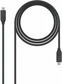 Kable USB - Nano Cable NanoCable 10.01.4101 - kabel 3A USB-C a USB-C, USB 3.1, uso principal moviles, tables, Velocidad transferencia hasta 10Gbps, hasta 3 Amperios de carga, Gen2, macho-macho, Tipo C/M-C/M, negro, 1 mts 10.01.4101 - miniaturka - grafika 1