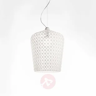 Designerska lampa wisząca Kabuki, biała - Lampy sufitowe - miniaturka - grafika 2