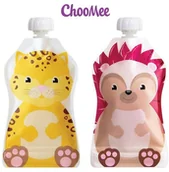 Akcesoria do karmienia - ChooMee ChooMee YELLOW RED 2 PACK Saszetki do karmienia wielorazowe - miniaturka - grafika 1