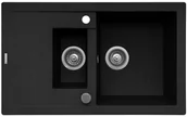 Zlewozmywaki - Pyramis SENAR 2 czarny - miniaturka - grafika 1