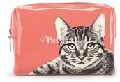 Kosmetyczki, organizery i kuferki - Catseye london DUŻA KOSMETYCZKA CATSEYE - ETCHING CAT - Szkic z kotem - EC3W EC3W - miniaturka - grafika 1
