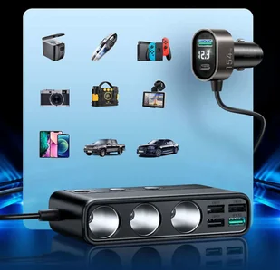 Joyroom Ładowarka samochodowa rozdzielacz Joyroom JR-CL06 Car Charger PD 154W QC 3.0 Black 11675X1 - Ładowarki samochodowe - miniaturka - grafika 10