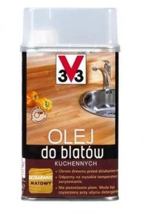V33 Olej do blat$387w kuchennych bezbarwny 0 5 l - Farby i impregnaty do drewna - miniaturka - grafika 2