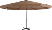 Parasole ogrodowe - vidaXL Parasol ogrodowy na słupku aluminiowym, 500 cm, taupe - miniaturka - grafika 1