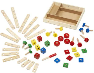 Melissa&Doug 15151 Drewniane KLOCKI Konstrukcyjne 15151 - Zabawki konstrukcyjne - miniaturka - grafika 3