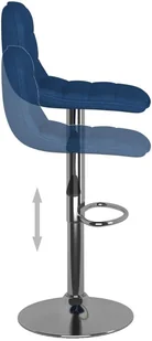 vidaXL Lumarko Hokery, 2 szt., niebieskie, tapicerowane tkaniną 333949 - Taborety i hokery - miniaturka - grafika 6