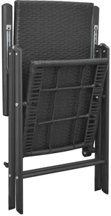 vidaXL 7-częściowy zestaw mebli ogrodowych, czarno-brązowy 3060055 - Meble ogrodowe - miniaturka - grafika 6