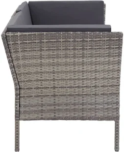 vidaXL 8-cz. zestaw wypoczynkowy do ogrodu, poduszki, rattan PE, szary - Meble ogrodowe vidaXL 8-cz. zestaw wypoczynkowy do ogrodu, poduszki, rattan PE, szary - Meble ogrodowe - miniaturka - grafika 5