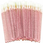 Waciki, płatki i patyczki kosmetyczne - Aplikatory Welurowe Do Pomadek Ust 50 Sztuk - miniaturka - grafika 1