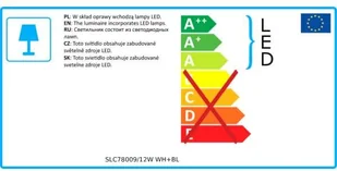 Italux LAMPA sufitowa LUNARO SLC78009/12W WH+BL metalowa OPRAWA okrągła LED 12W regulowana SPOT downlight biała czarna SLC78009/12W WH+BL - Lampy sufitowe - miniaturka - grafika 3
