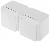 Gniazdka elektryczne - LEGRAND Gniazdo natynkowe podwójne Legrand 782377 LE-782377 - miniaturka - grafika 1