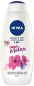 Kosmetyki do kąpieli - Nivea Shower & Bath płyn do kąpieli i żel pod prysznic 2w1 Care&Relax 750ml 94026-uniw - miniaturka - grafika 1