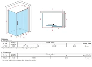 Atrium Toskania 120x100 NP0312+NS100 - Kabiny prysznicowe - miniaturka - grafika 8