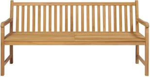 vidaXL Ławka ogrodowa z zieloną poduszką, 175 cm, lite drewno tekowe 3062804 - Ławki ogrodowe - miniaturka - grafika 3