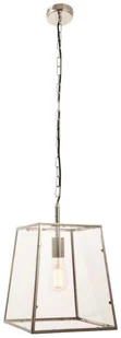 Endon Szklana LAMPA wisząca HURST 76225 Endon loftowa OPRAWA zwis na łańcuchu klatka nikiel przezroczysta 76225 - Lampy sufitowe - miniaturka - grafika 2