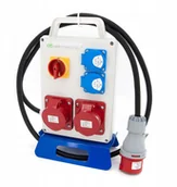 Bezpieczniki elektryczne - Rozdzielnica Skrzynka Przenośna 2x16A 5P 2x230 Wył - miniaturka - grafika 1