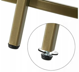 243 WOLAG Stolik złoty okrągły Ława złota rama szkło hartowane szerokość 84 cm) 24378389 78389-uniw - Stoły - miniaturka - grafika 7