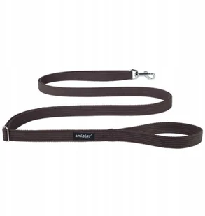 Ami Play Smycz Cotton Easy Fix L 160-300/2,5cm Brąz - Smycze dla psów - miniaturka - grafika 2