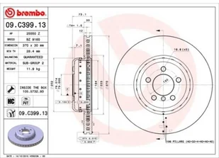 Brembo tarcza hamulcowa Two Piece Discs Line, nr kat. 09.c399.13 09.C399.13 - Akcesoria do elektronarzędzi - miniaturka - grafika 2