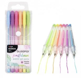 Długopisy Kidea Pastelowe 6 Kolorów - Przybory szkolne - miniaturka - grafika 4