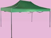 Pawilony ogrodowe - Namiot ekspresowy 3x4,5m  stalowy, Zielony, Bez ścian bocznych - miniaturka - grafika 1