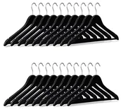 Wieszaki do szafy - Relaxdays wieszak na ubrania wieszak zestaw składający się z drewna, 20er Pack f. koszule do prasowania i spodnie, wys. x szer. x głęb. 23 x 44 x 1 cm, wielokolorowy 10021812_46 - miniaturka - grafika 1