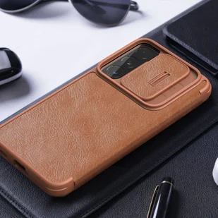Nillkin Etui QIN Pro do Samsung Galaxy S22+ (Brązowe) NILETQINPS22P.BROWN - Etui i futerały do telefonów - miniaturka - grafika 4