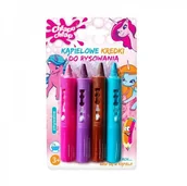 Kosmetyki kąpielowe dla dzieci - Estetica CHLAPU CHLAP Kredki do rysowania w kąpieli UNICORN, 4 szt 5901738829831 - miniaturka - grafika 1