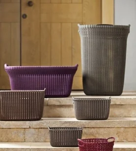 Curver Kosz do przenoszenia prania Knit, kremowy - Kosze na bieliznę - miniaturka - grafika 3