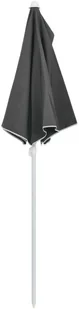 vidaXL Półokrągły parasol ogrodowy na słupku, 180x90 cm, antracytowy vidaXL - Parasole ogrodowe - miniaturka - grafika 7